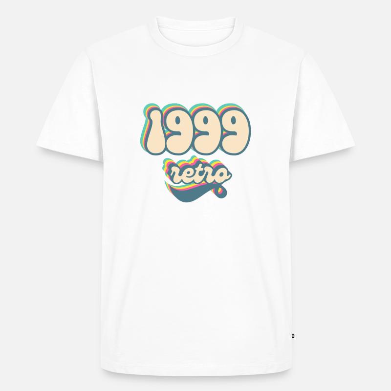 1999 Retro Geschenkidee - Männer Premium Bio T-Shirt - Weiß