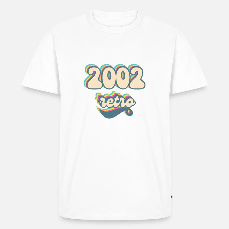 2002 Retro Geschenkidee - Männer Premium Bio T-Shirt - Weiß