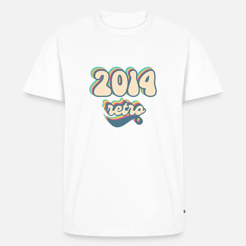 2014 Retro Geschenkidee - Männer Premium Bio T-Shirt - Weiß