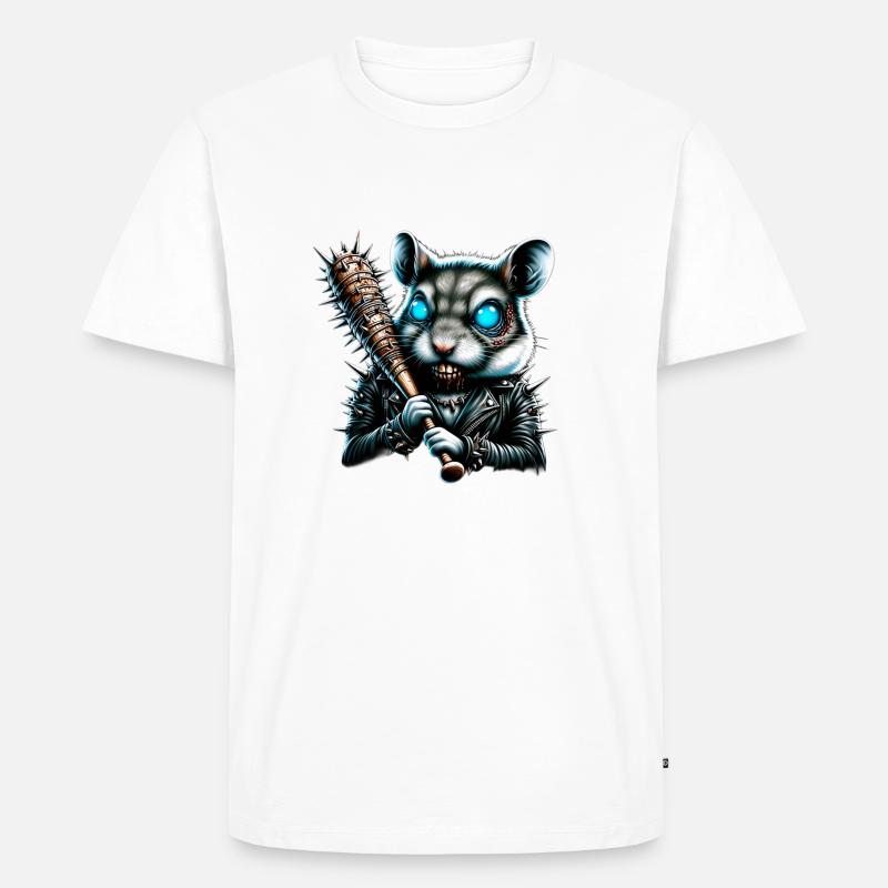 Fiese Ratte - Männer Premium Bio T-Shirt - Weiß