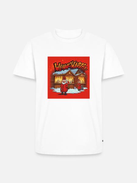 Weihnachtsmarkt - Männer Premium Bio T-Shirt - Weiß