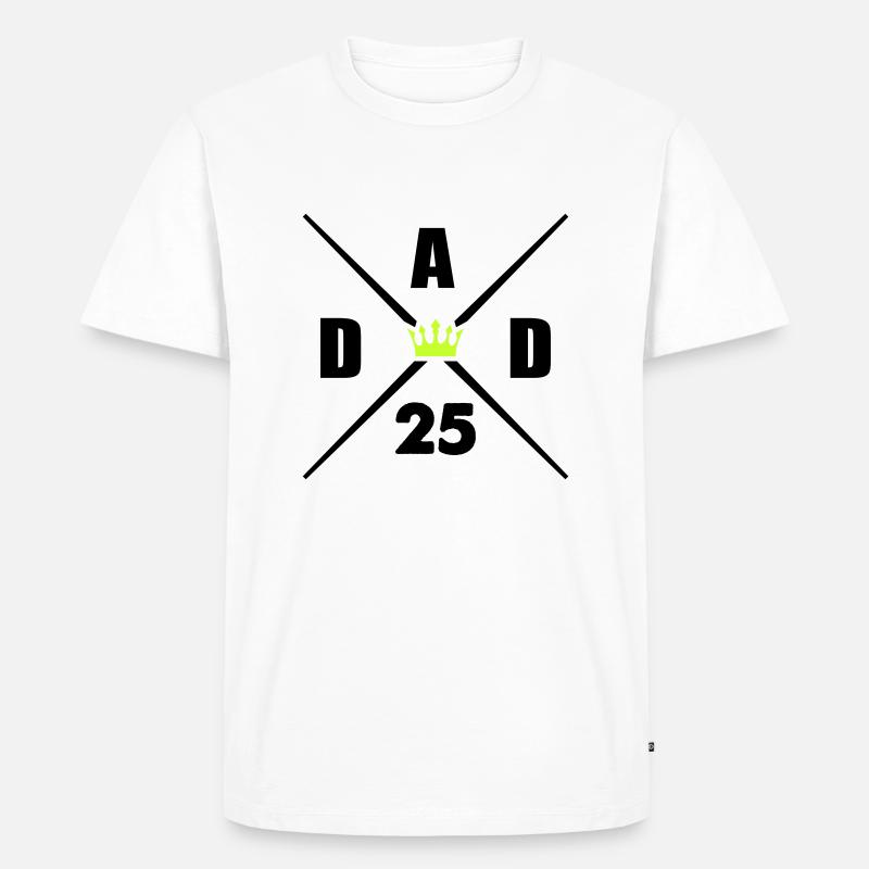 dad 25 - Männer Premium Bio T-Shirt - Weiß