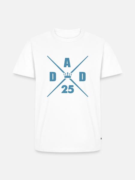 dad 25 daddy - Men's Premium Organic T-Shirt - white