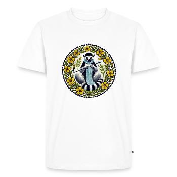 Lemur - Men's Premium Organic T-Shirt - white - Front - Nico (187cm)