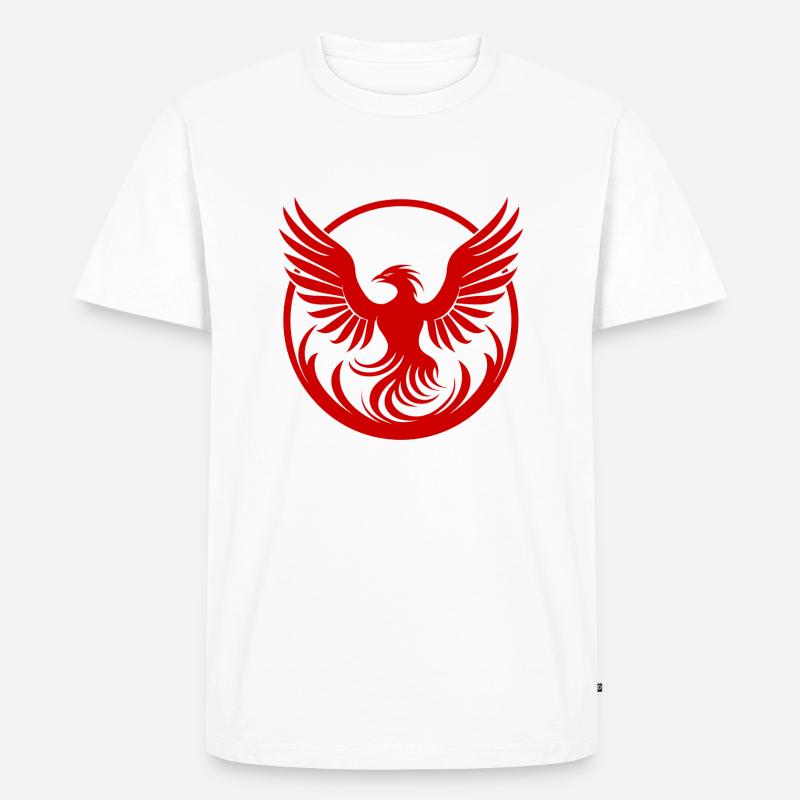 Feuervogel Phönix - Männer Premium Bio T-Shirt - Weiß