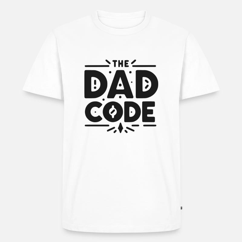 Der Papa-Code - Männer Premium Bio T-Shirt - Weiß