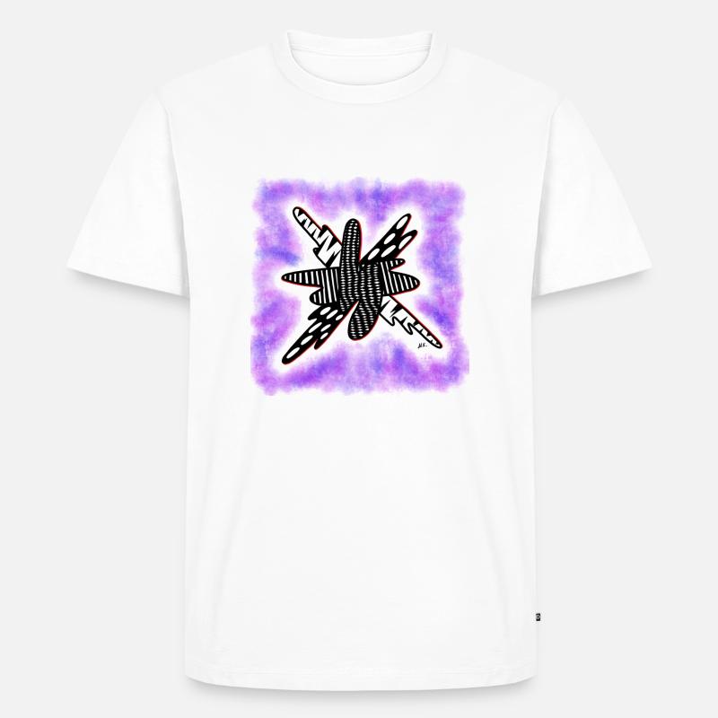 Creative patterned blob on violet - Men's Premium Organic T-Shirt - white