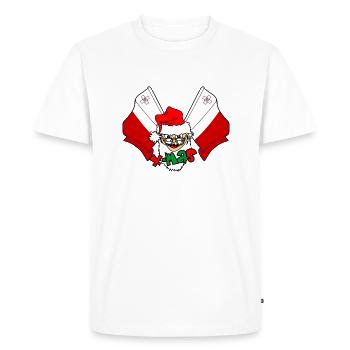 Santa Claus X mas Flag Malta - Men's Premium Organic T-Shirt - white - Front - Nico (187cm)