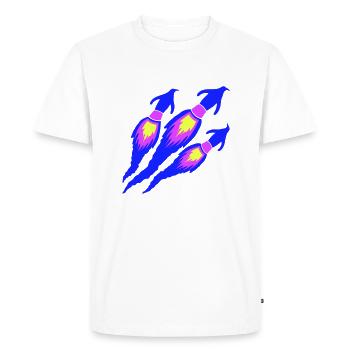 3 Funny Penguins Rockets Fire Team Vol Vol - T-shirt Premium bio Homme - blanc - Devant - Nico (187cm)