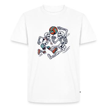 Squelettes de volley-ball - T-shirt Premium bio Homme - blanc - Devant - Nico (187cm)