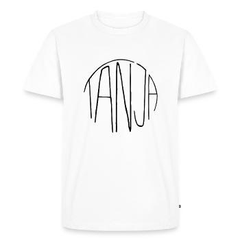 Tanja - Men's Premium Organic T-Shirt - white - Front - Nico (187cm)
