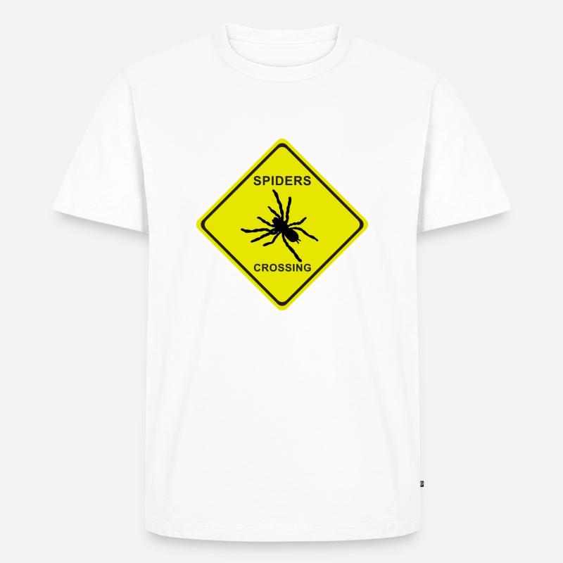 SPIDERS SCROSSING - Männer Premium Bio T-Shirt - Weiß