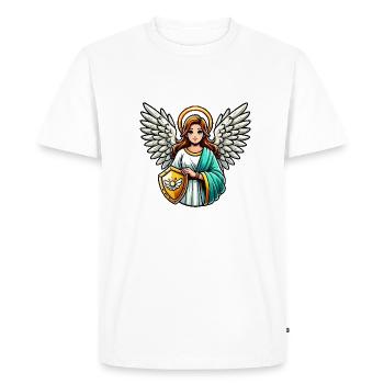 Femme Ange - T-shirt Premium bio Homme - blanc - Devant - Nico (187cm)