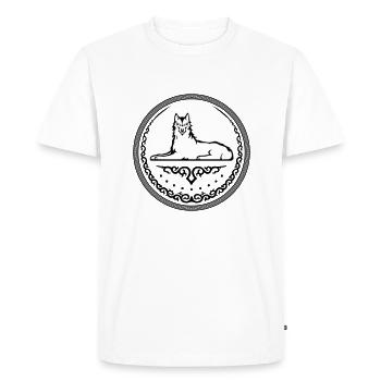 Loup d’Itchkérie - T-shirt Premium bio Homme - blanc - Devant - Nico (187cm)