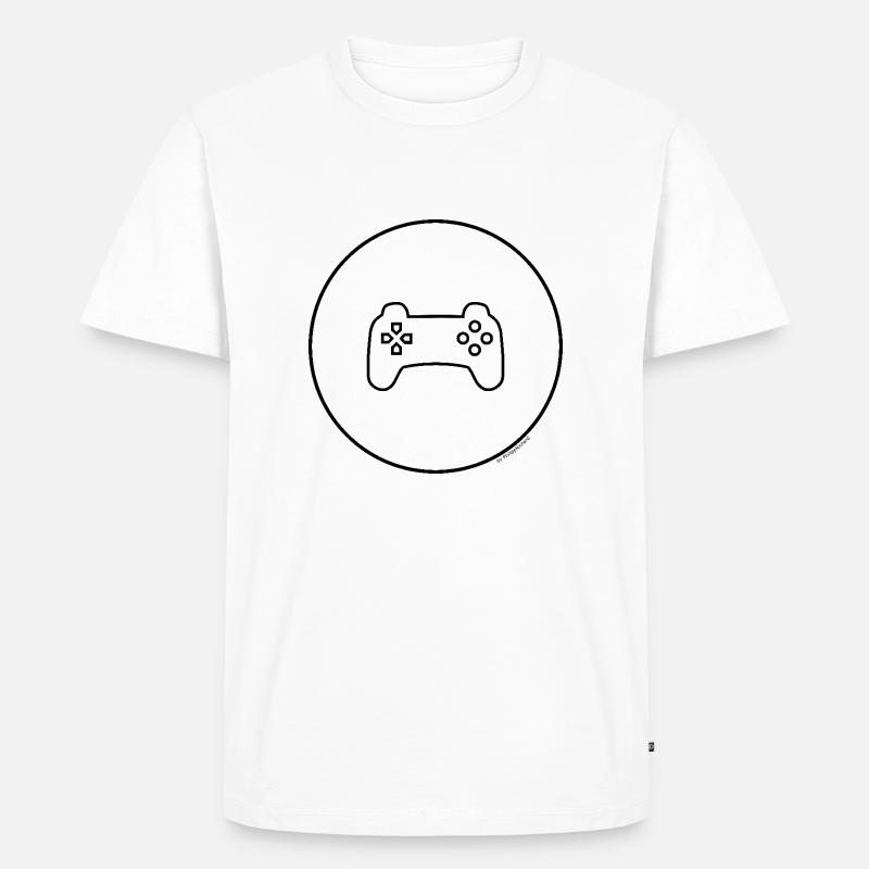 Gaming Controller - Männer Premium Bio T-Shirt - Weiß