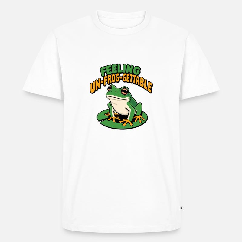 Unfroggettable - Männer Premium Bio T-Shirt - Weiß