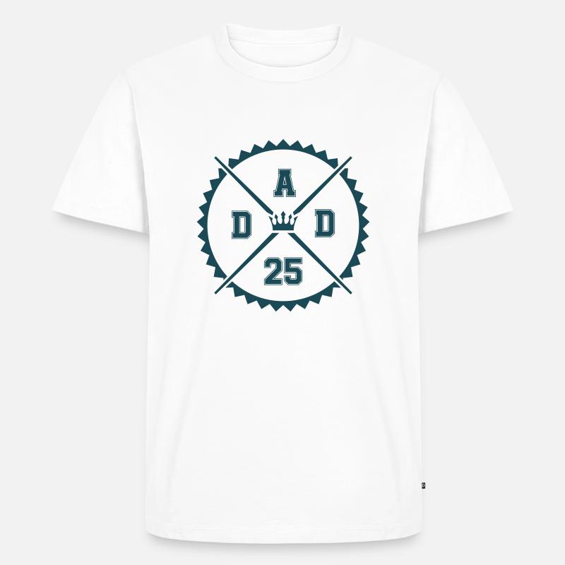dad 25 - Männer Premium Bio T-Shirt - Weiß