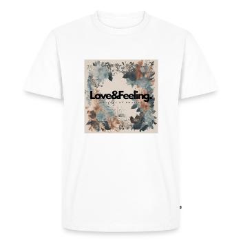 Sentiment d’amour - T-shirt Premium bio Homme - blanc - Devant - Nico (187cm)