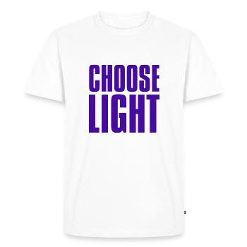 Choisissez la lumière - T-shirt Premium bio Homme - blanc - Devant - Nico (187cm)