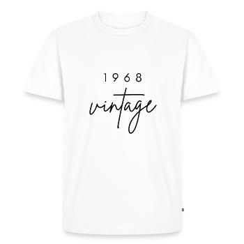 Anniversaire 1968 vintage - T-shirt Premium bio Homme - blanc - Devant - Nico (187cm)