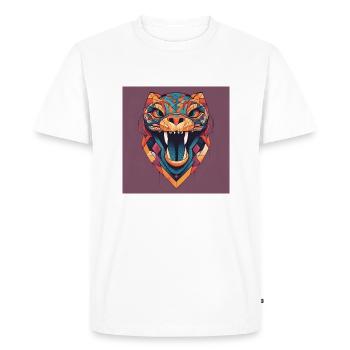 Panthère - T-shirt Premium bio Homme - blanc - Devant - Nico (187cm)