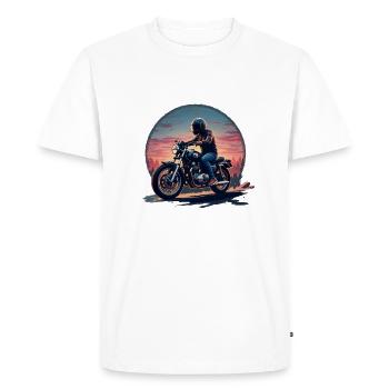 Liberté - T-shirt Premium bio Homme - blanc - Devant - Nico (187cm)