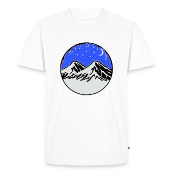 Ciel étoilé montagnes - T-shirt Premium bio Homme - blanc - Devant - Nico (187cm)