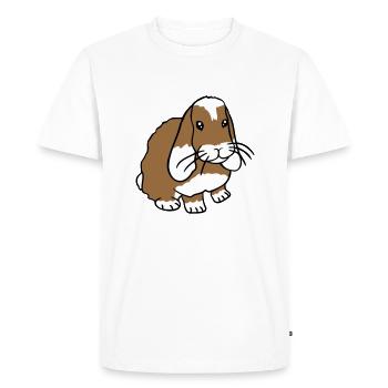 Bunny Rabbit Bunny Rodent Small Animal Cute - Men's Premium Organic T-Shirt - white - Front - Nico (187cm)