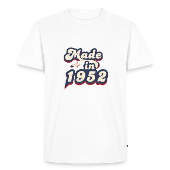 Made in 1952 retro - T-shirt Premium bio Homme - blanc - Devant - Nico (187cm)