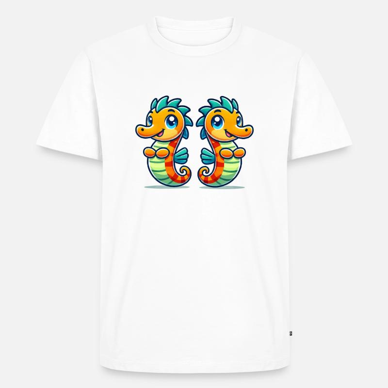 seepferdchen 2 - Männer Premium Bio T-Shirt - Weiß