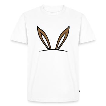 Lapin Oreilles De Lapin Trou Sac Caché Drôle Mignon - T-shirt Premium bio Homme - blanc - Devant - Nico (187cm)