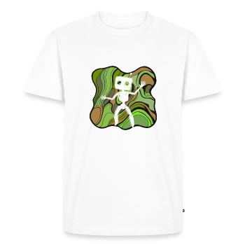 Robot Tech Scifi - T-shirt Premium bio Homme - blanc - Devant - Nico (187cm)