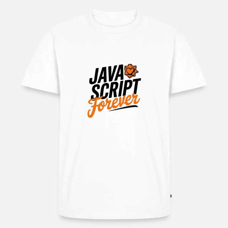 JavaScript Forever - Männer Premium Bio T-Shirt - Weiß