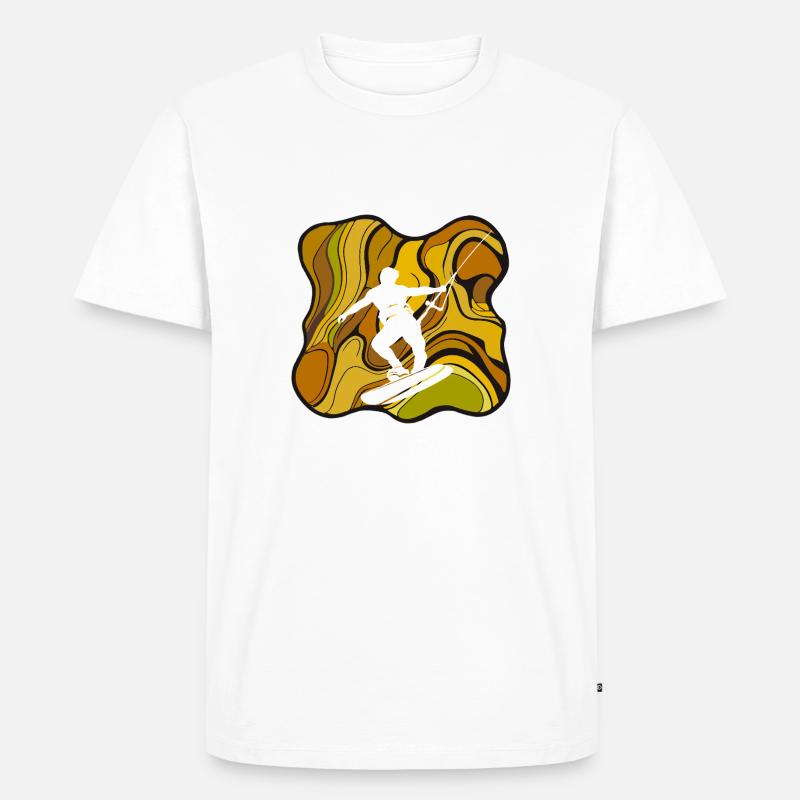 Wakeboard Wakeboarden - Männer Premium Bio T-Shirt - Weiß