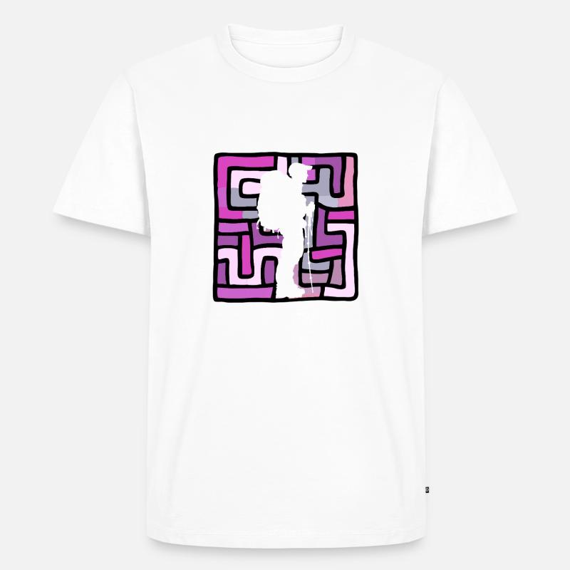 Wanderer Wanderung - Männer Premium Bio T-Shirt - Weiß