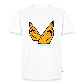 2 canards plongée sous-marin tête lac eau potable - T-shirt Premium bio Homme - blanc - Devant - Nico (187cm)