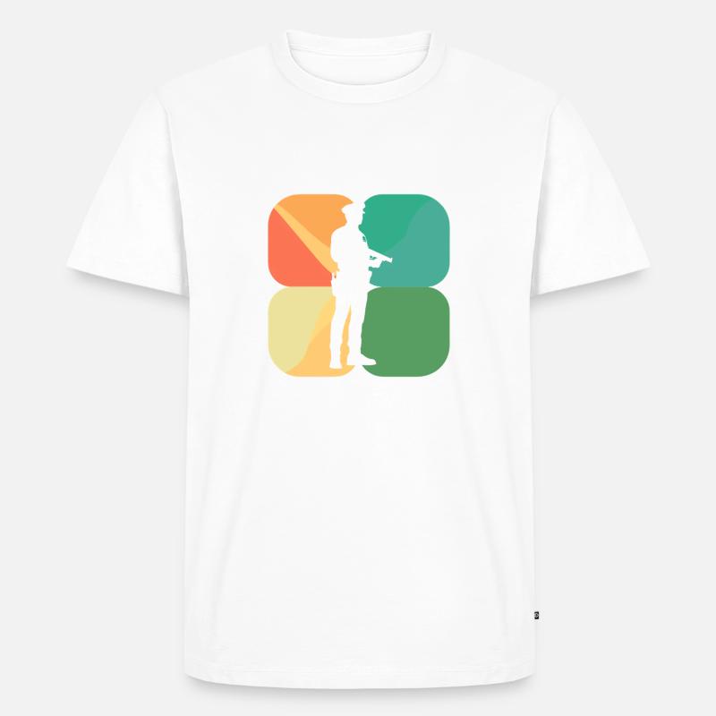 Beamter Streife Verbrechensbekaempfung - Männer Premium Bio T-Shirt - Weiß