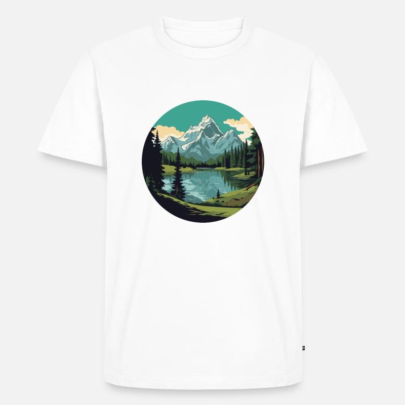 Lake lucerne - Men's Premium Organic T-Shirt - white