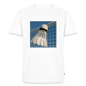 Sport - Badminton - T-shirt Premium bio Homme - blanc - Devant - Nico (187cm)