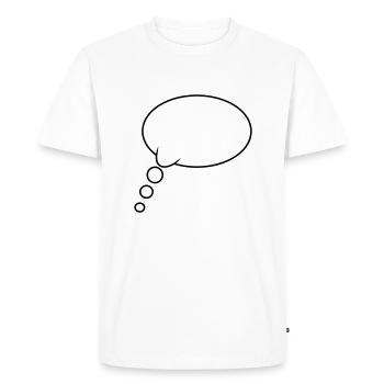 Thought Bubble Design - Men's Premium Organic T-Shirt - white - Front - Nico (187cm)