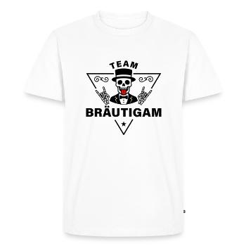 Team Groom Skeleton - T-shirt Premium bio Homme - blanc - Devant - Nico (187cm)