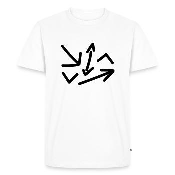 Arrows chaotic - Men's Premium Organic T-Shirt - white - Front - Nico (187cm)
