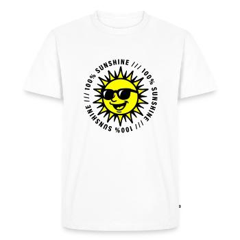 Soleil Soleil Drôle - T-shirt Premium bio Homme - blanc - Devant - Nico (187cm)