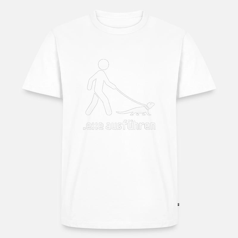 Programmierer Informatiker EXE Ausführen - Männer Premium Bio T-Shirt - Weiß