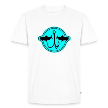Fishing Symbol Fish Hook - Men's Premium Organic T-Shirt - white - Front - Nico (187cm)