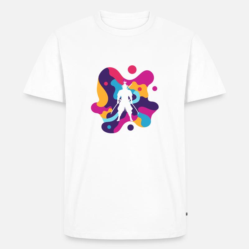 Schwert Samurai Kendo - Männer Premium Bio T-Shirt - Weiß