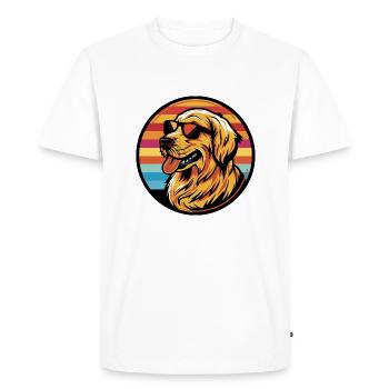 Chien Golden Retriever - T-shirt Premium bio Homme - blanc - Devant - Nico (187cm)