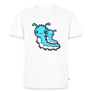 2 Caterpillar Family Mom Dad Child Baby Father Mother - Men's Premium Organic T-Shirt - white - Front - Nico (187cm)