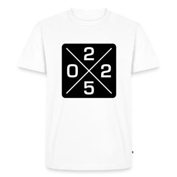 2025 - T-shirt Premium bio Homme - blanc - Devant - Nico (187cm)