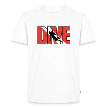 PLONGÉE SOUS-MARINE - T-shirt Premium bio Homme - blanc - Devant - Nico (187cm)